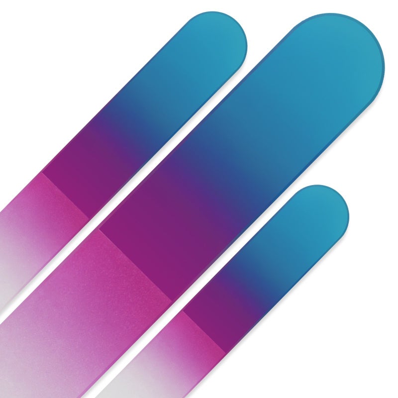 Mont Bleu Nail File - Mont Bleu Premium Set of 3 Glass Nail Files in Pouch - Birthday Gifts for Women - Rainbow Colors - Genuine Czech Tempered Glass - Glass Nail Files for Natural Nails - Gifts - Image 3